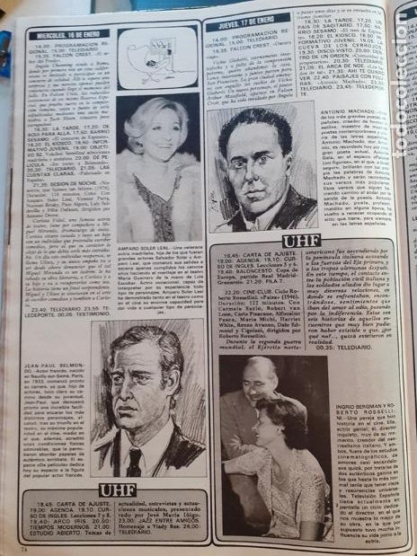 Coleccionismo de Revistas y Peri&oacute;dicos: INGRID BERGMAN ROBERTO ROSSELLINI ANTONIO MACHADO AMPARO SOLER LEAL JEAN PAUL BELMONDO