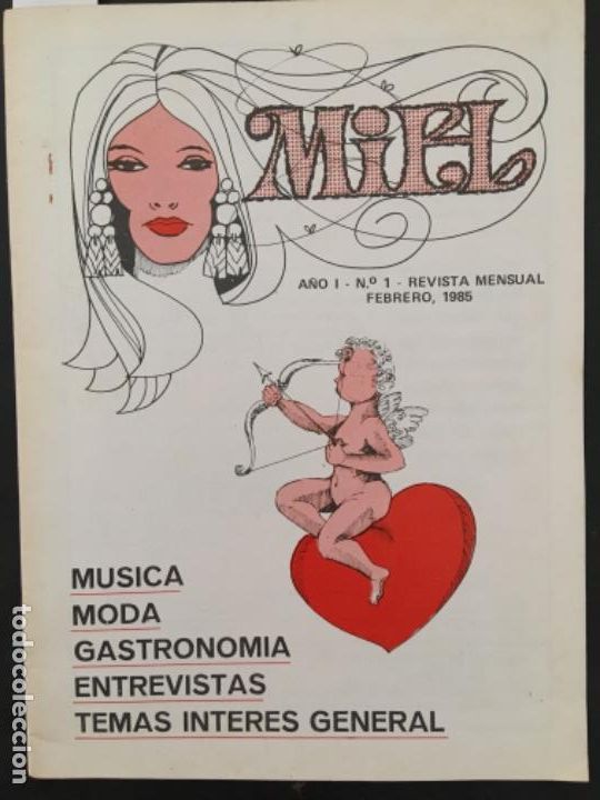 Collezionismo di Riviste e Giornali: REVISTA MIEL, A&Ntilde;O 1, N&Uacute;MERO 1, FEBRERO 1985, MUSICA, MODA, GASTRONOMIA, ENTREVISTAS