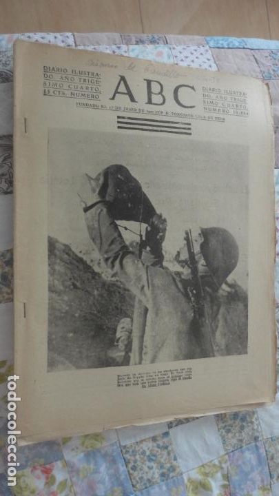 Coleccionismo de Revistas y Peri&oacute;dicos: ANTIGUO PERIODICO ABC SEVILLA.GUERRA CIVIL 1938