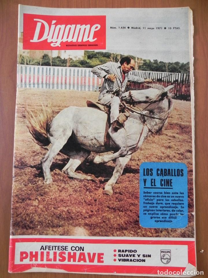 Coleccionismo de Revistas y Peri&oacute;dicos: D&iacute;game 1636, 11 Mayo 1971. Caballos en cine, Antonio Gala, Francisco Sancha, Carmen Sevilla, Nureyev