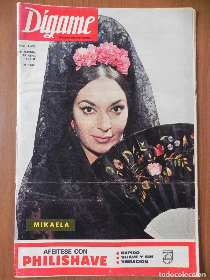 Coleccionismo de Revistas y Peri&oacute;dicos: D&iacute;game 1632, 13 Abr 1971. Mikaela, Julia Maura, Di Steffano, Paco Camino,El Cordob&eacute;s,Eurovisi&oacute;n 1971
