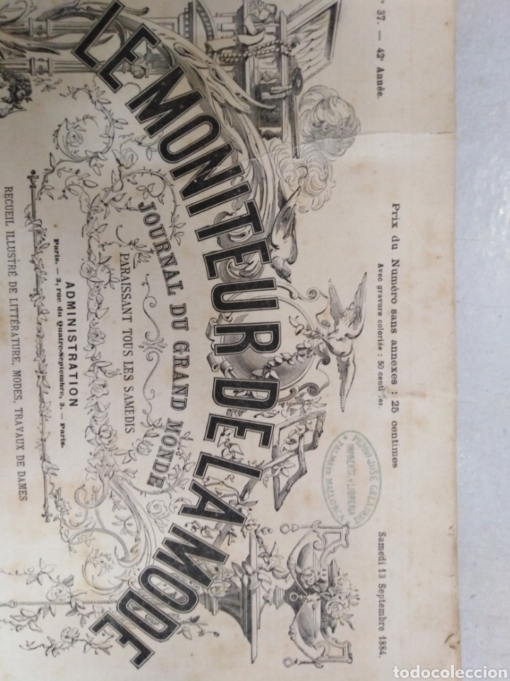 Coleccionismo de revistas y peri&oacute;dicos: MODA , LE MONITEUR DE LA MODE, n37, 1884, - Foto 4