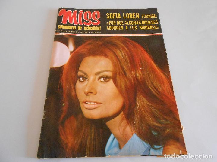 Coleccionismo de Revistas y Peri&oacute;dicos: REVISTA MISS - SEMANARIO DE ACTUALIDAD - 1968 CON SOFIA LOREN
