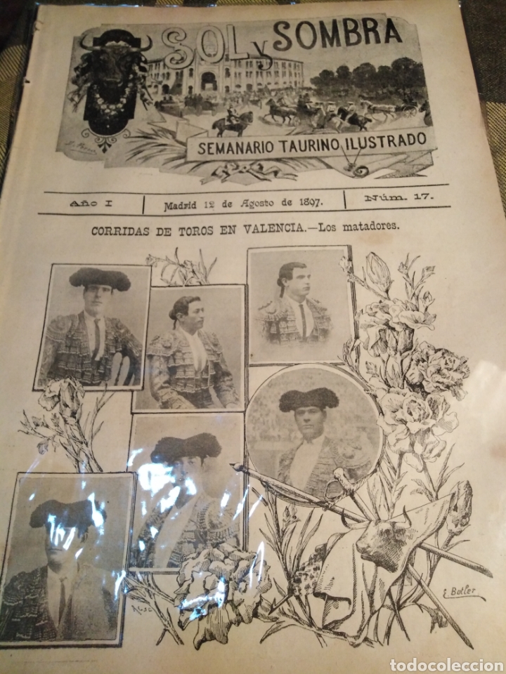 Coleccionismo de Revistas y Peri&oacute;dicos: SOL Y SOMBRA - SEMANARIO TAURINO, N 17,A&Ntilde;O I, 1897