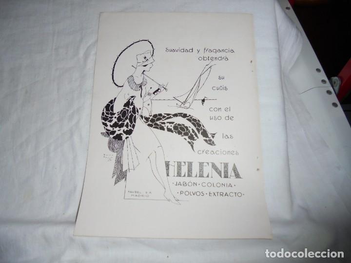Collection Magazines and Newspapers: PUBLICIDAD CREACIONES HELENIA JABON COLONIA HOJA DE REVISTA BLANCO Y NEGRO 1926