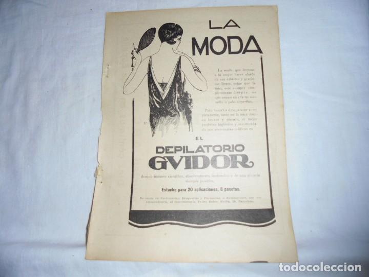 Collection Magazines and Newspapers: PUBLICIDAD EL DEPILATORIO GUIDOR HOJA DE REVISTA BLANCO Y NEGRO 1926