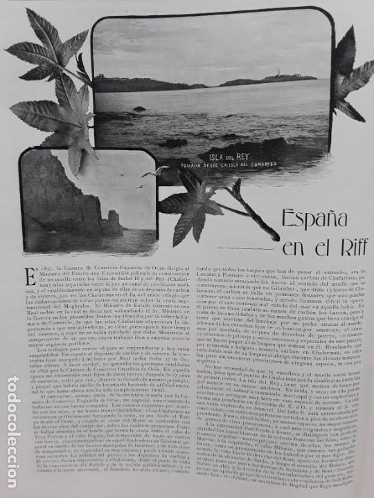 Colecionismo de Revistas e Jornais: RIFF ISLA DEL REY ISLA CONGRESO CHAFARINAS MENTIDERO PIRINEOS ESCALO SALARDU LAGO GERSE 1903