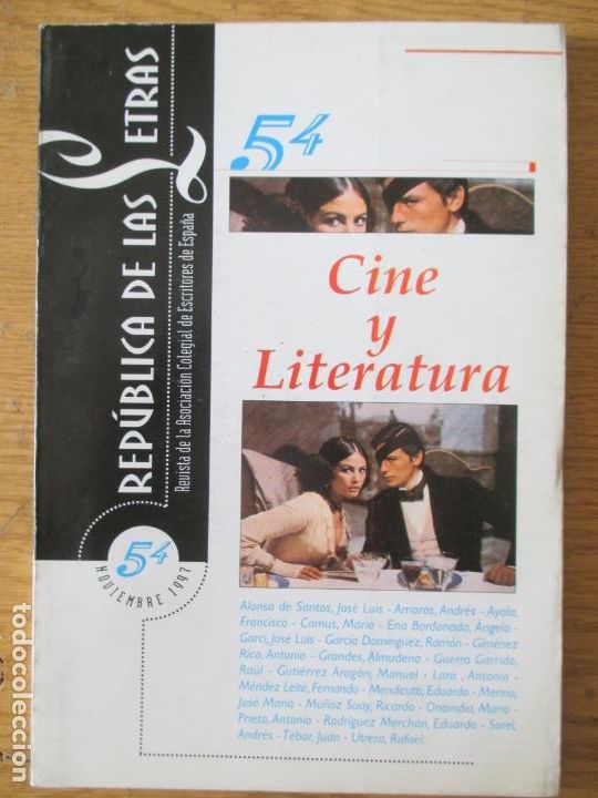 Colecionismo de Revistas e Jornais: REP&Uacute;BLICA DE LAS LETRAS. N&ordm; 54. NOVIEMBRE 1997. CINE Y LITERATURA