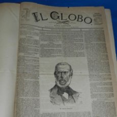 Coleccionismo de Revistas y Periódicos: (MF) REVISTA EL GLOBO DIARIO POLITICO, CIENTIFICO Y LITERARIO , MADRID AÑO 1879. Lote 202100808
