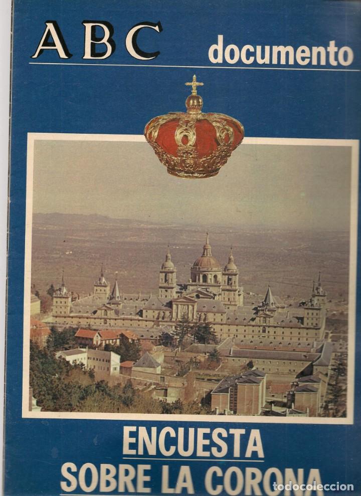 Coleccionismo de Revistas y Peri&oacute;dicos: ABC, DOCUMENTO. ENCUESTA SOBRE LA CORONA. (*B/59)