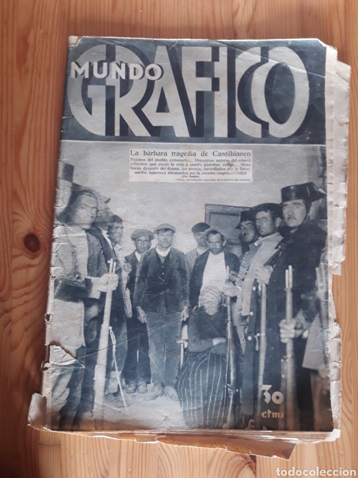 Coleccionismo de Revistas y Peri&oacute;dicos: Mundo Grafico enero 1932 Tragedia Castilblanco Recoletos Modistas Barcelona Torrijos Galan Regueras