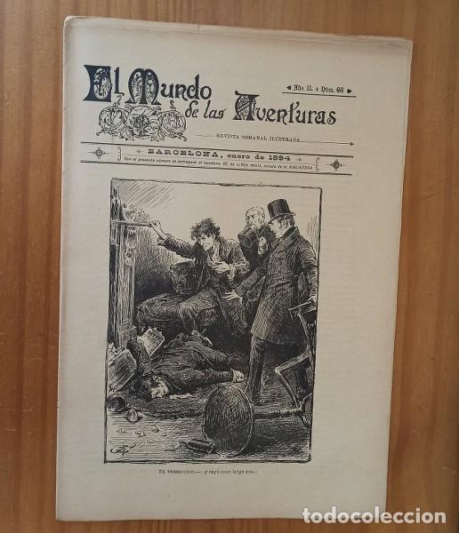 Collectionnisme de Revues et Journaux: EL MUNDO DE LAS AVENTURAS 66, ENERO 1894 REVISTA SEMANAL ILUSTRADA BARCELONA