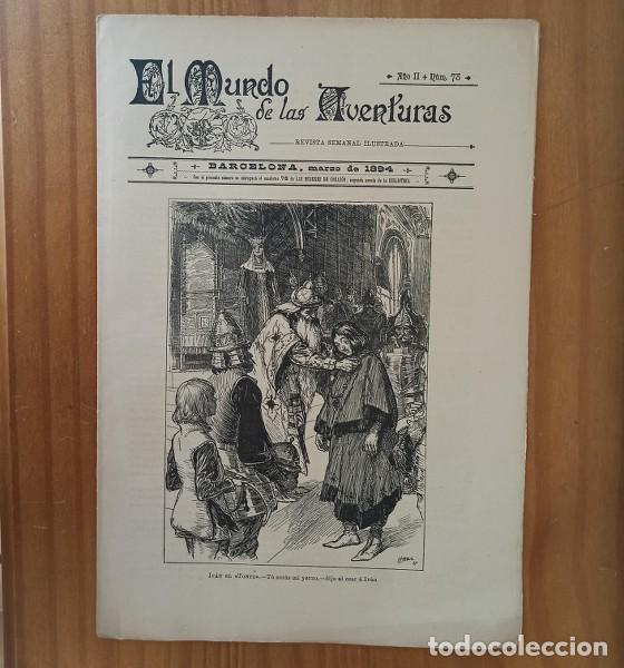 Collectionnisme de Revues et Journaux: EL MUNDO DE LAS AVENTURAS 78, MARZO 1894 REVISTA SEMANAL ILUSTRADA BARCELONA