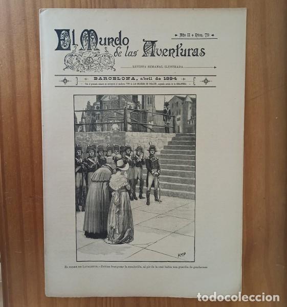 Collectionnisme de Revues et Journaux: EL MUNDO DE LAS AVENTURAS 79, ABRIL 1894 REVISTA SEMANAL ILUSTRADA BARCELONA