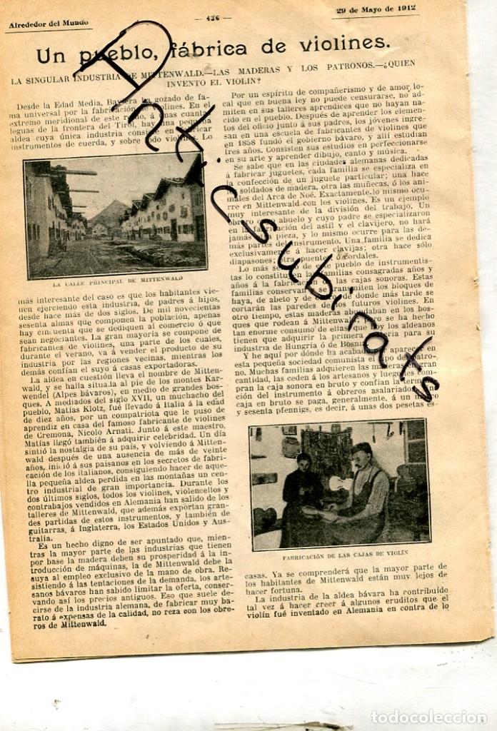 Coleccionismo de Revistas y Peri&oacute;dicos: REVISTA A&Ntilde;O 1912 VIOLINES DE MITTENWALD HERALDICA ESPA&Ntilde;OLA BLASON ESPA&Ntilde;OL ESCUDO HERALDICO BRITO