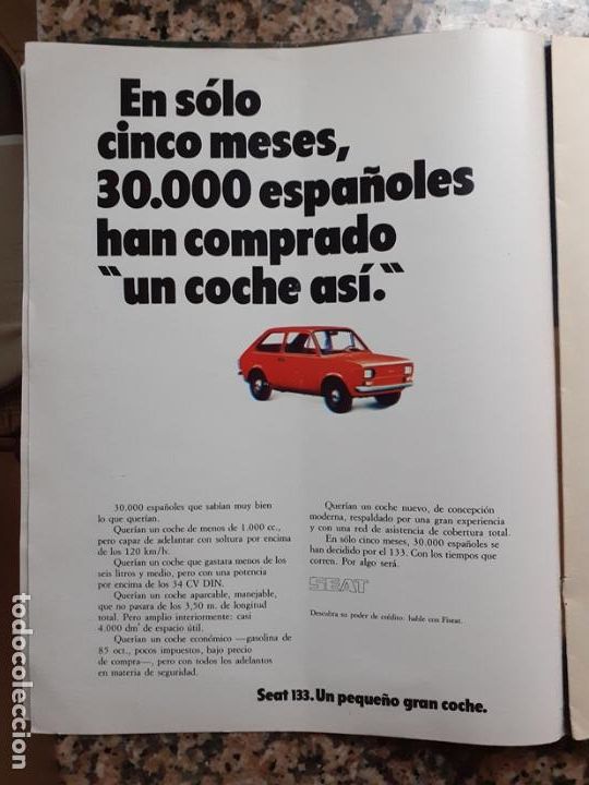 Coleccionismo de revistas y peri&oacute;dicos: anuncio seat 133