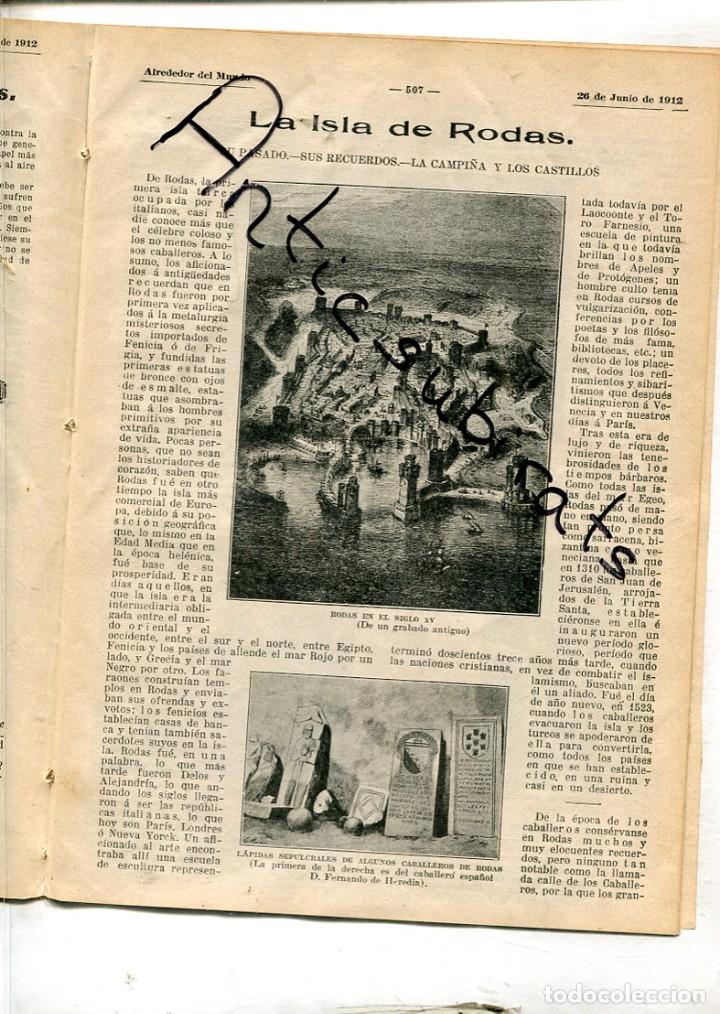 Collezionismo di Riviste e Giornali: REVISTA A&Ntilde; 1912 ISLA DE RODAS TEMPLARIOS CABALLERO ESPA&Ntilde;OL FERNANDO DE HEREDIA TATUAJE BLASON ANGULO