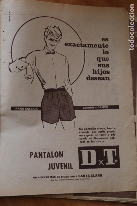 Coleccionismo de Revistas y Peri&oacute;dicos: PUBLICIDAD PANTALON JUVENIL D X T CREACIONES SANTA CLARA RECORTE PRENSA ABC 1963 4/6 PAGINA COMPLETA