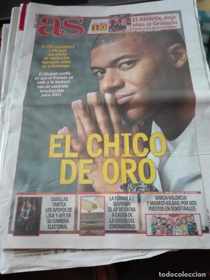 Coleccionismo de Revistas y Peri&oacute;dicos: PERIODICO AS N&ordm; 17800 13.02.2020 MBAPPE