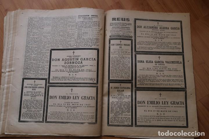 Coleccionismo de Revistas y Peri&oacute;dicos: ESQUELAS RECORTE PRENSA ABC 1963 4/6 PAGINAS COMPLETAS