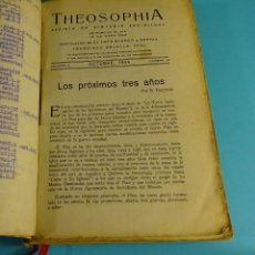 Coleccionismo de Revistas y Periódicos: THEOSOPHIA. REVISTA DE SÍNTESIS ESPIRITUAL. AÑO 1934 Nº 10 - 1935 2, 7, 8, 9, 10, 11, 12 - 1936 Nº 6