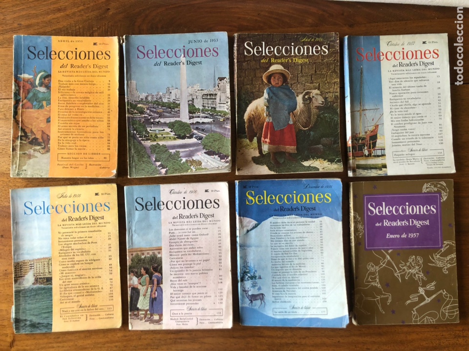 Coleccionismo de Revistas y Peri&oacute;dicos: Lote 8 revistas SELECCIONES DEL READERS DIGEST, 1953, 1956, 1957.