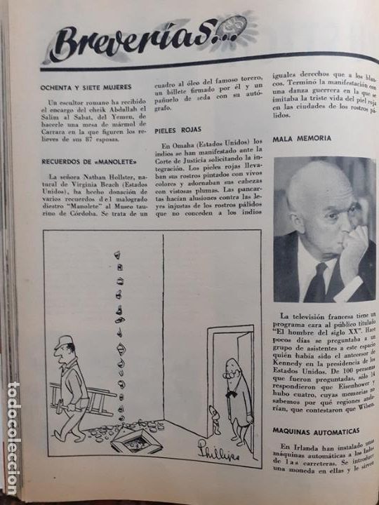 Coleccionismo de revistas y peri&oacute;dicos: 1963 eisenhower - Foto 1