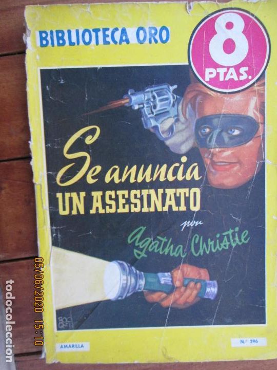 Coleccionismo de revistas y peri&oacute;dicos: SE ANUNCIA UN ASESINATO , AGATHA CHRISTIE 1952- BIBLIOTECA ORO