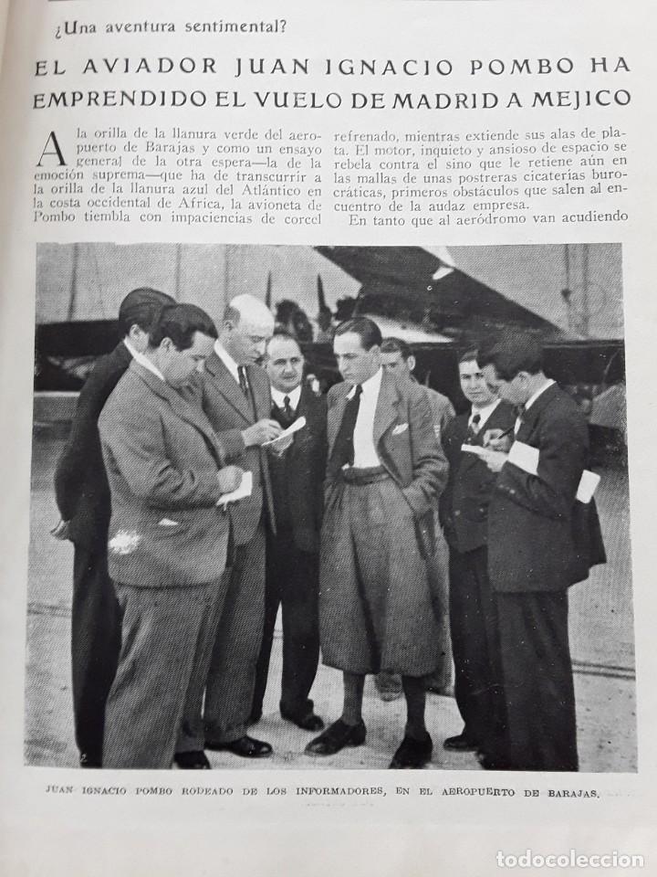 Collezionismo di Riviste e Giornali: AVIADOR IGNACIO POMBO VUELO MADRID MEJICO ROMANICO CATALAN ALCAZABA MALAGA CANIBALES NUEVA GUINEA