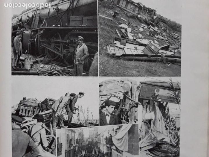 Collezionismo di Riviste e Giornali: LA CATASTROFE FERROVIARIA DE LAS MADRIGUERAS JAEN LINARES MADRID HOJA A&Ntilde;O 1928