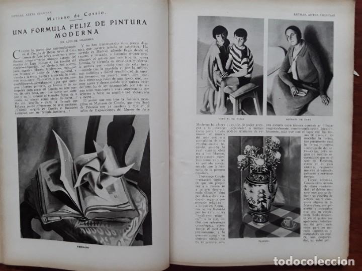 Colecionismo de Revistas e Jornais: MARIANO DE COSSIO .UNA FORMULA FELIZ DE PINTURA MODERNA 3 HOJAS REVISTA A&Ntilde;O 1928