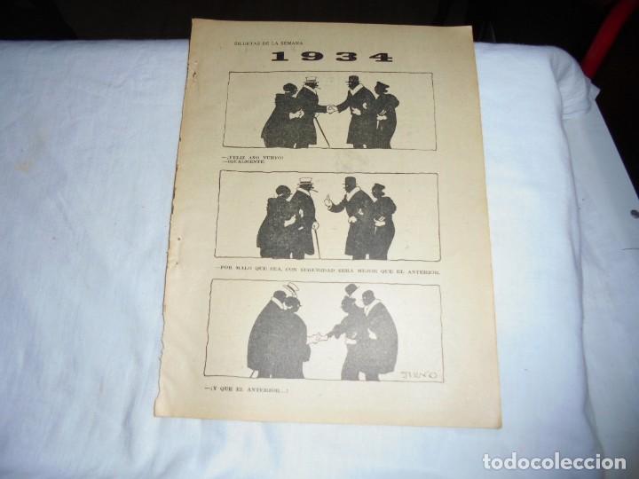 Coleccionismo de Revistas y Peri&oacute;dicos: SILUETAS DE LA SEMANA 1934 POR SILENO HOJA DE REVISTA BLANCO Y NEGRO 1934