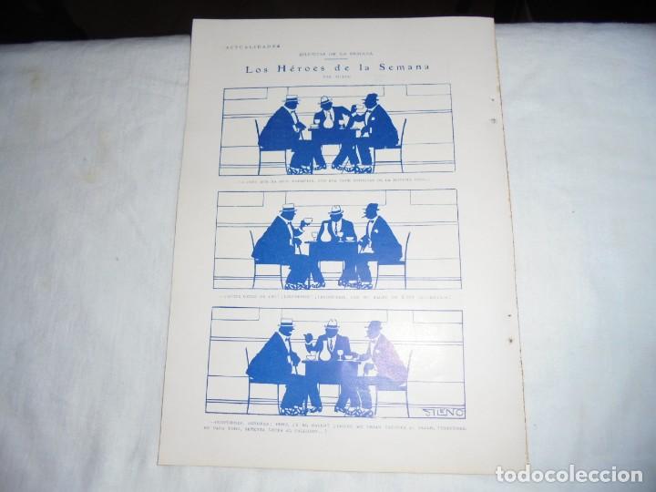 Coleccionismo de Revistas y Peri&oacute;dicos: SILUETAS DE LA SEMANA LOS HEROES DE LA SEMANA POR SILENO HOJA DE REVISTA BLANCO Y NEGRO 1927