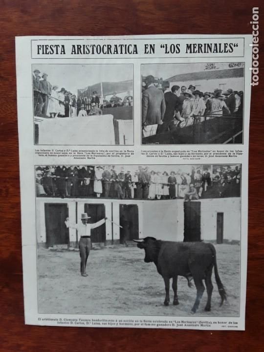Colecionismo de Revistas e Jornais: FIESTA ARISTOCRATICA EN LOS MERINALES ARISTOCRATA CLEMENTE TASSARA .HOJA REVISTA A&Ntilde;O 1922