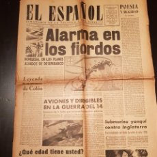 Coleccionismo de Revistas y Periódicos: EL ESPAÑOL - SEMANARIO POLÍTICA ESPÍRITU Nº 50 (1943) (II GUERRA MUNDIAL, PLAN DESEMBARCO NORUEGA)