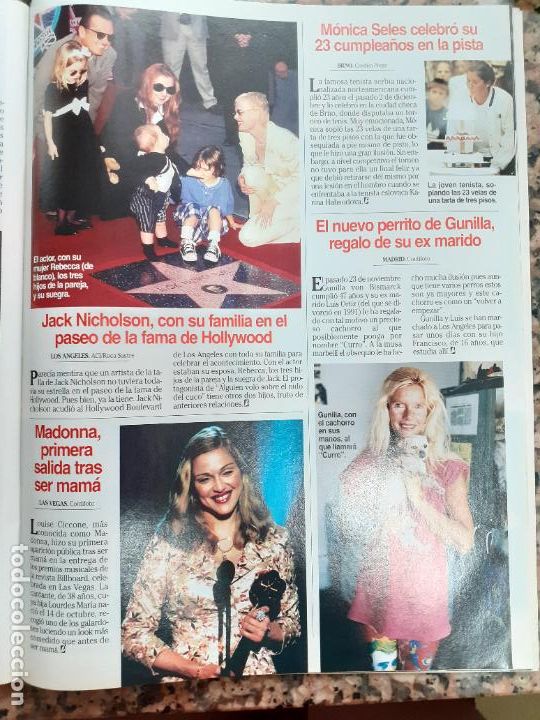 Coleccionismo de Revistas y Peri&oacute;dicos: madonna billboard awards monica seles jack nicholson gunilla von bismarck