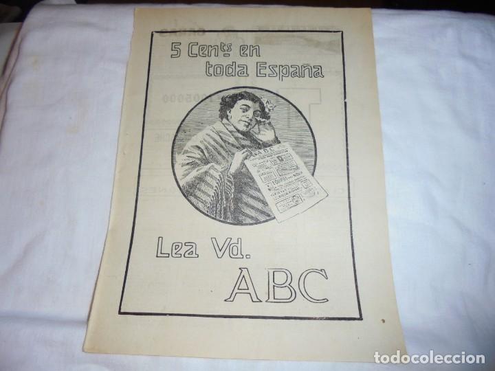 Coleccionismo de Revistas y Peri&oacute;dicos: PUBLICIDAD LEA USTED ABC.HOJA DE REVISTA BLANCO Y NEGRO 1915