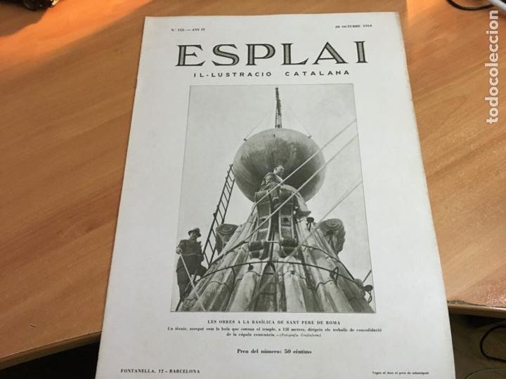 Collection Magazines and Newspapers: ESPLAI IL.LUSTRACIO CATALANA 28 OCTUBRE 1934 MORT POINCARE, MUSEU FOLKLORIC RIPOLL (AB-2)