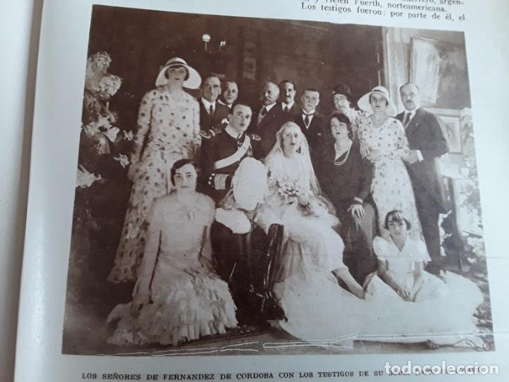 Collezionismo di Riviste e Giornali: BODA LIA ESTEBAN HIJA SRES ESTEBAN FERNADEZ DEL POZO CON FERNANDO FERNADEZ CORDOBA HOJA A&Ntilde;O 1929
