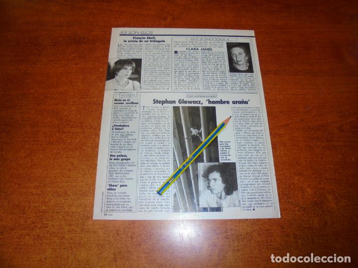 Coleccionismo de revistas y peri&oacute;dicos: CLIPPING 1991: VICTORIA ABRIL - CLARA JANES - STEPHAN GLOWACZ, HOMBRE ARA&Ntilde;A.