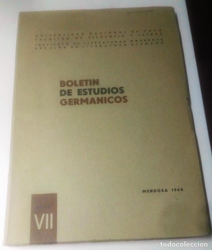 Coleccionismo de revistas y peri&oacute;dicos: Bolet&iacute;n de Estudios Germ&aacute;nicos, tomo 7, 1968. Argentina