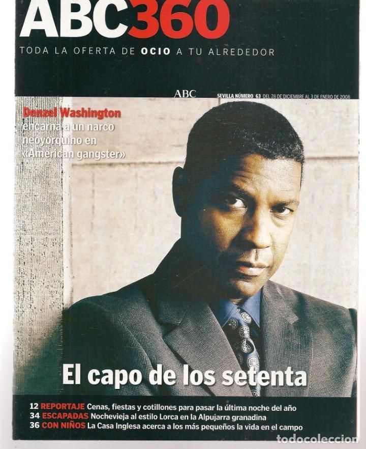 Coleccionismo de Revistas y Peri&oacute;dicos: ABC 360. N&ordm; 63. DANZEL WASHINGTON / PAZ VEGA, 28 DICIB.2007.(ST/P)