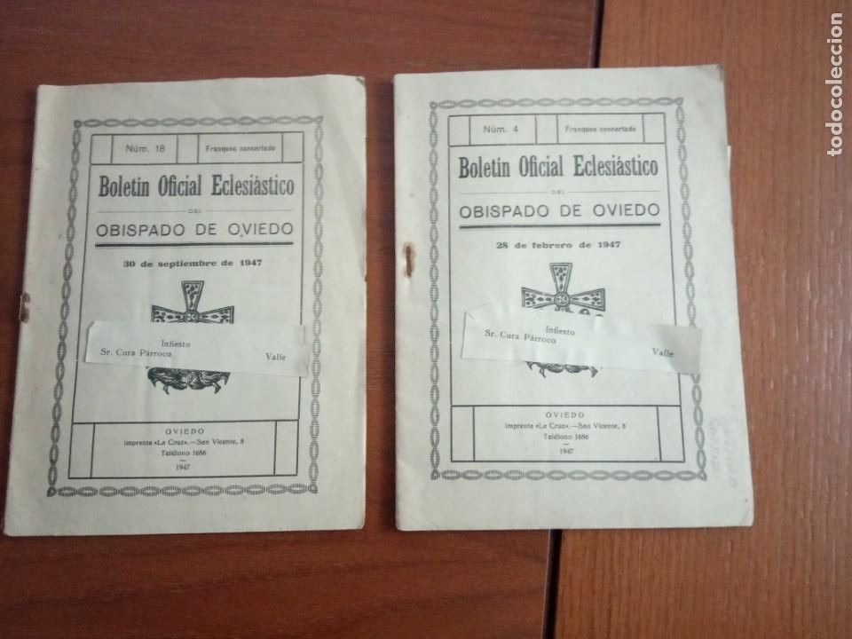 Coleccionismo de Revistas y Peri&oacute;dicos: DOS BOLETINES OFICIAL ECLESIASTICO OBISPADO DE OVIEDO