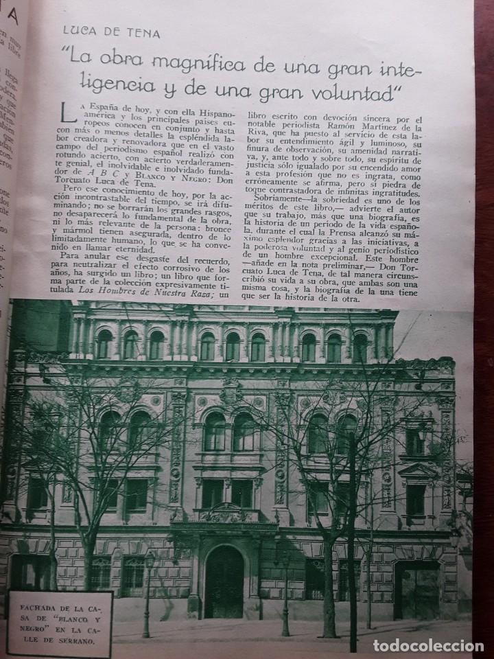 Collezionismo di Riviste e Giornali: TORCUATO LUCA DE TENA FUNDADOR A.B.C CONVENTO MONJAS NOVICIAS VOTOS CLAUSURA RELIGIOSAS A&Ntilde;O 1936