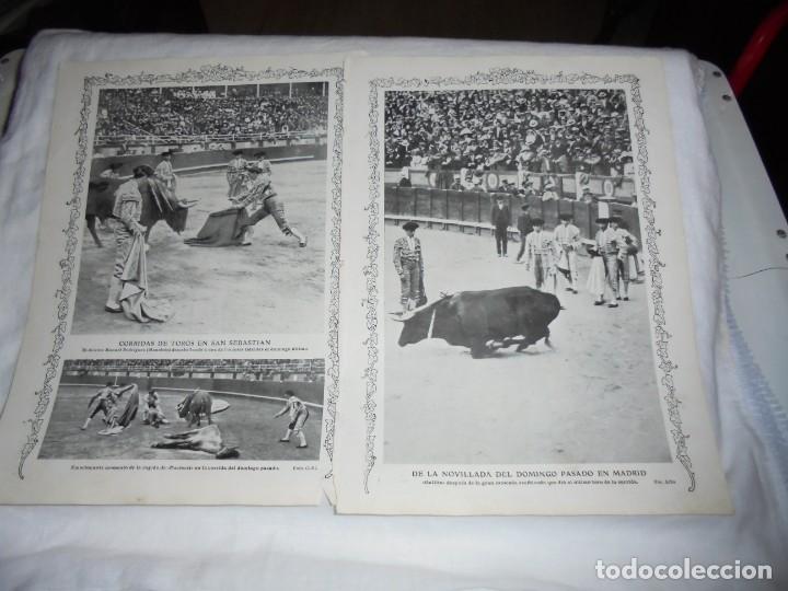 Collection Magazines and Newspapers: TOROS EN SAN SEBASTIAN MANOLETE/GALLITO PLAZA TOROS MADRID .2 HOJAS BLANCO Y NEGRO 1912