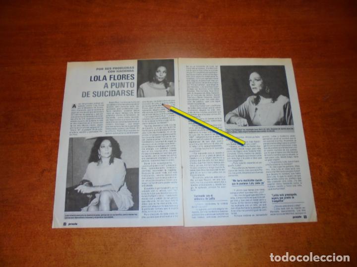 Coleccionismo de revistas y peri&oacute;dicos: CLIPPING 1987: LOLA FLORES.