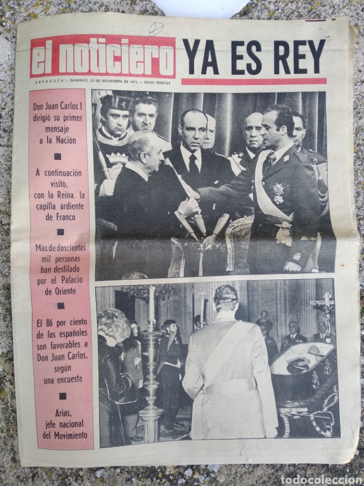 Coleccionismo de revistas y peri&oacute;dicos: El noticiero 23 de noviembre 1975 Zaragoza