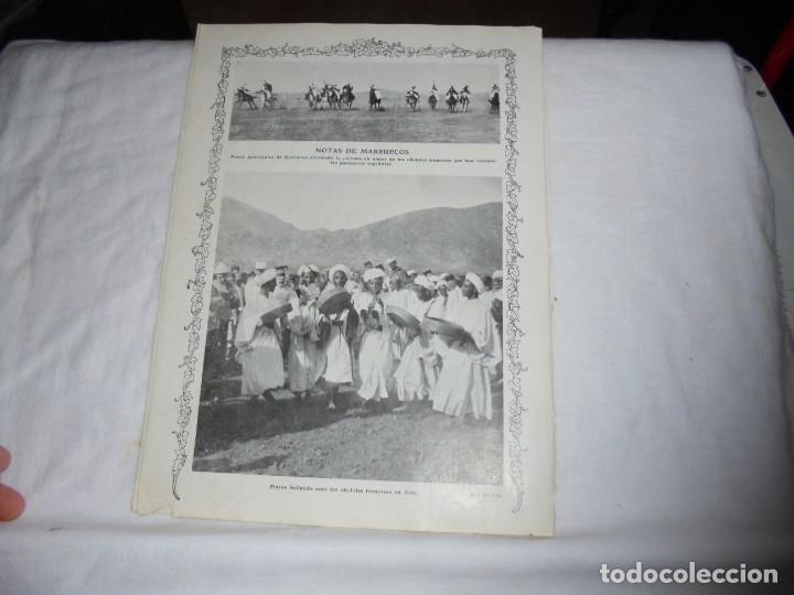 Collectionnisme de Revues et Journaux: NOTAS DE MARRUECOS MOROS BAILANDO ANTE LOS FRANCESES EN ZAIO HOJA BLANCO Y NEGRO 1912