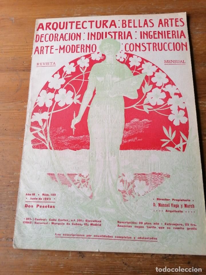 Collectionnisme de Revues et Journaux: Revista Arquitectura. Bellas artes. Decoraci&oacute;n....n.155. 1905
