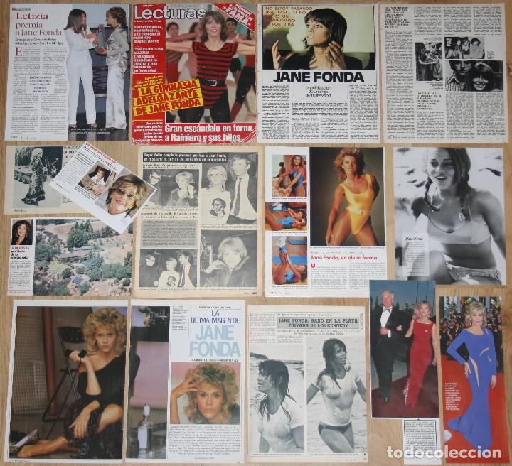 Coleccionismo de revistas y peri&oacute;dicos: JANE FONDA lote prensa spain clippings 1960s/00s sexy photos magazine articles barbarella revista